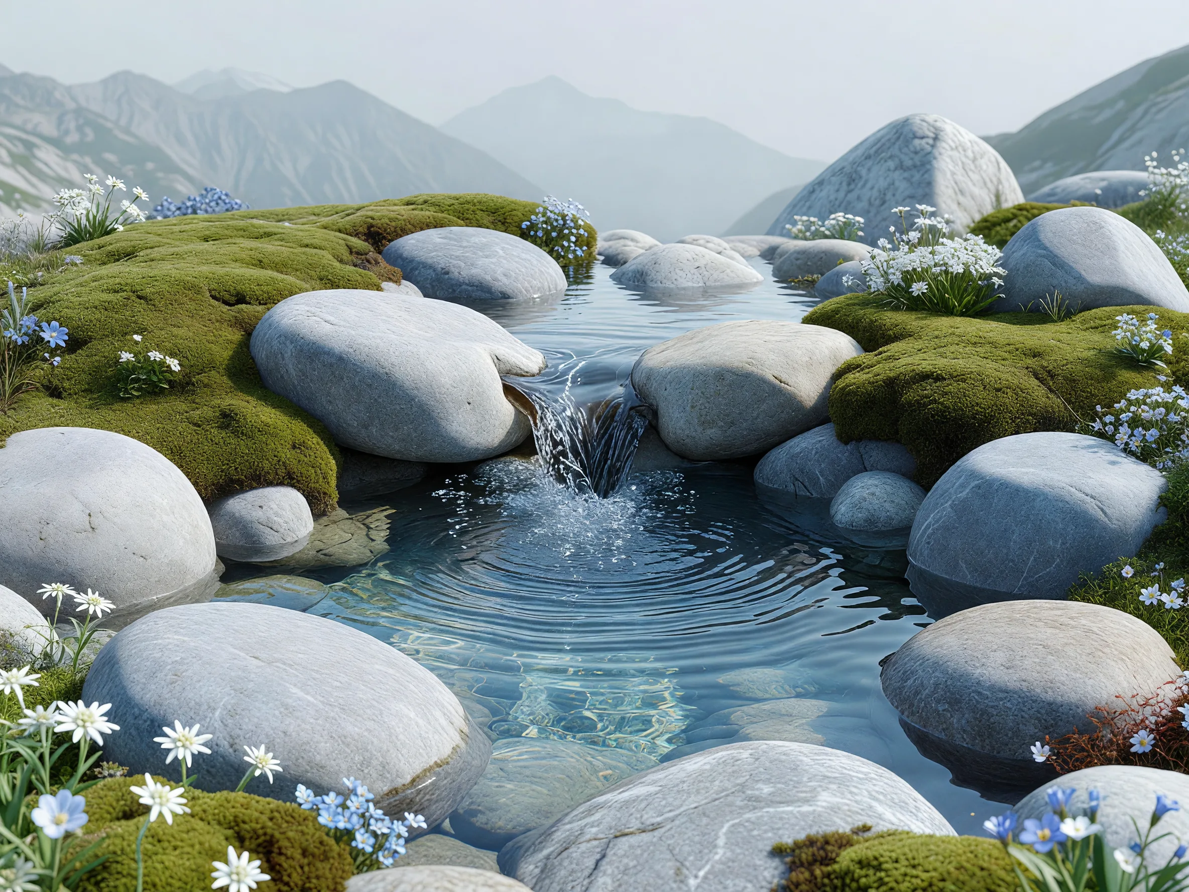山の泉
